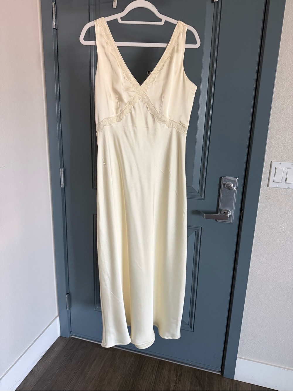 a new day Cream Lace-Trim V-Neck Slip Dress